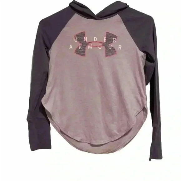 Under Armour Other - Under Armour Girl’s Longsleeve Hooded T-Shirt Top Purple Blouse Sz. Youth M